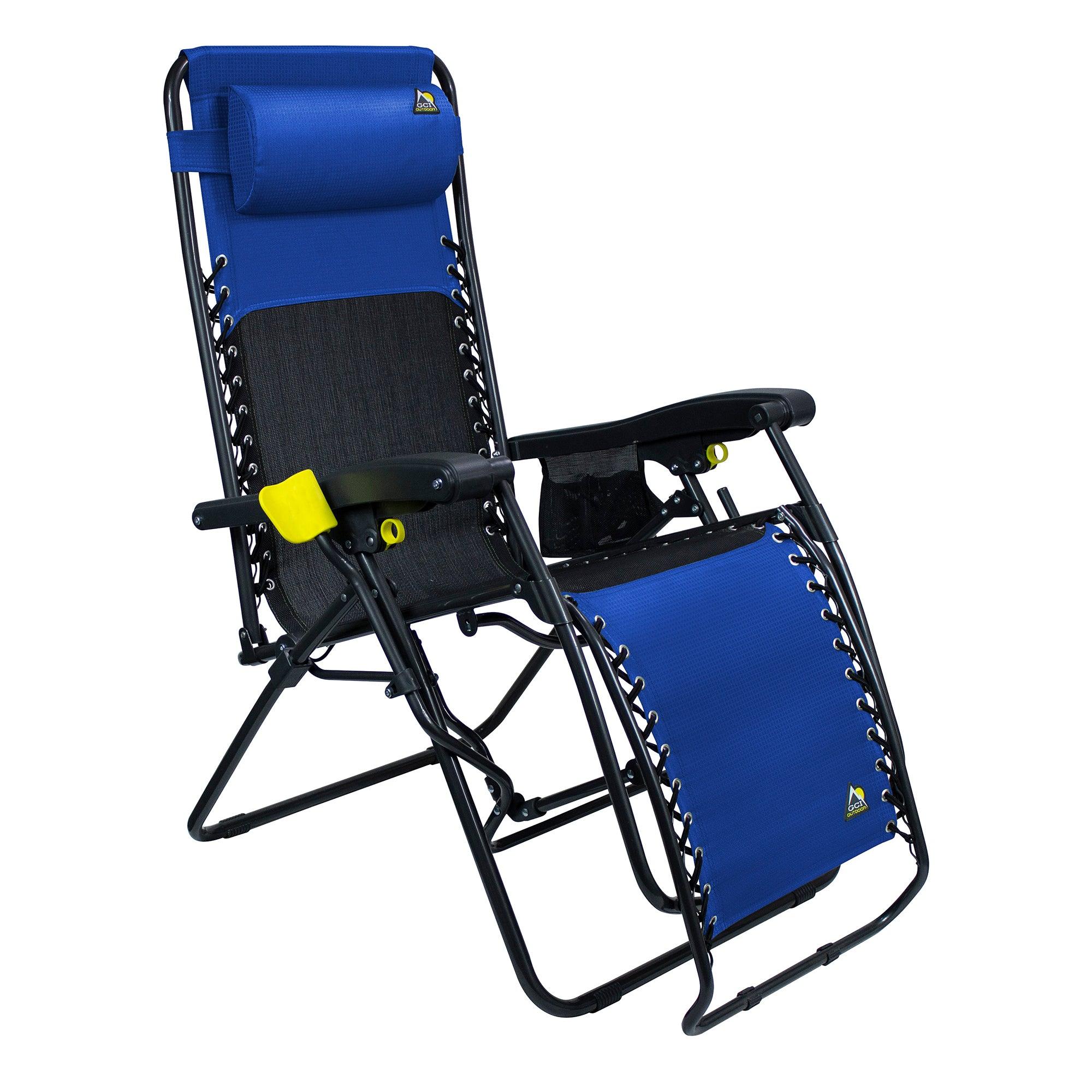 Low-Profile Freeform Zero Gravity Lounger Bundle - Choice 507 - Multi-Position Outdoor Beach Chair with Pillow Detail