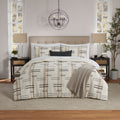 Luxurious Quilted Full/Queen Comforter Set, All-Season, 5-Piece, Tan Modern - Luxurious Quilted Duvet Cover Set - Default Title