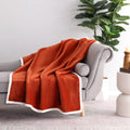 Cozy Fleece Reversible Printed Velvet Plush and Hampshire Faux Shearling Soft Throw Blanket, Standard Size, Auburn Sun - Lightweight Plush Warm Blanket for All Seasons - Default Title