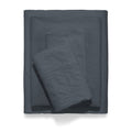 Cooling Sateen Microfiber Bed Sheet Set, Grey Stone, Full, 4 Pieces - Breathable Egyptian Cotton Flat & Fitted Sheets - Default Title