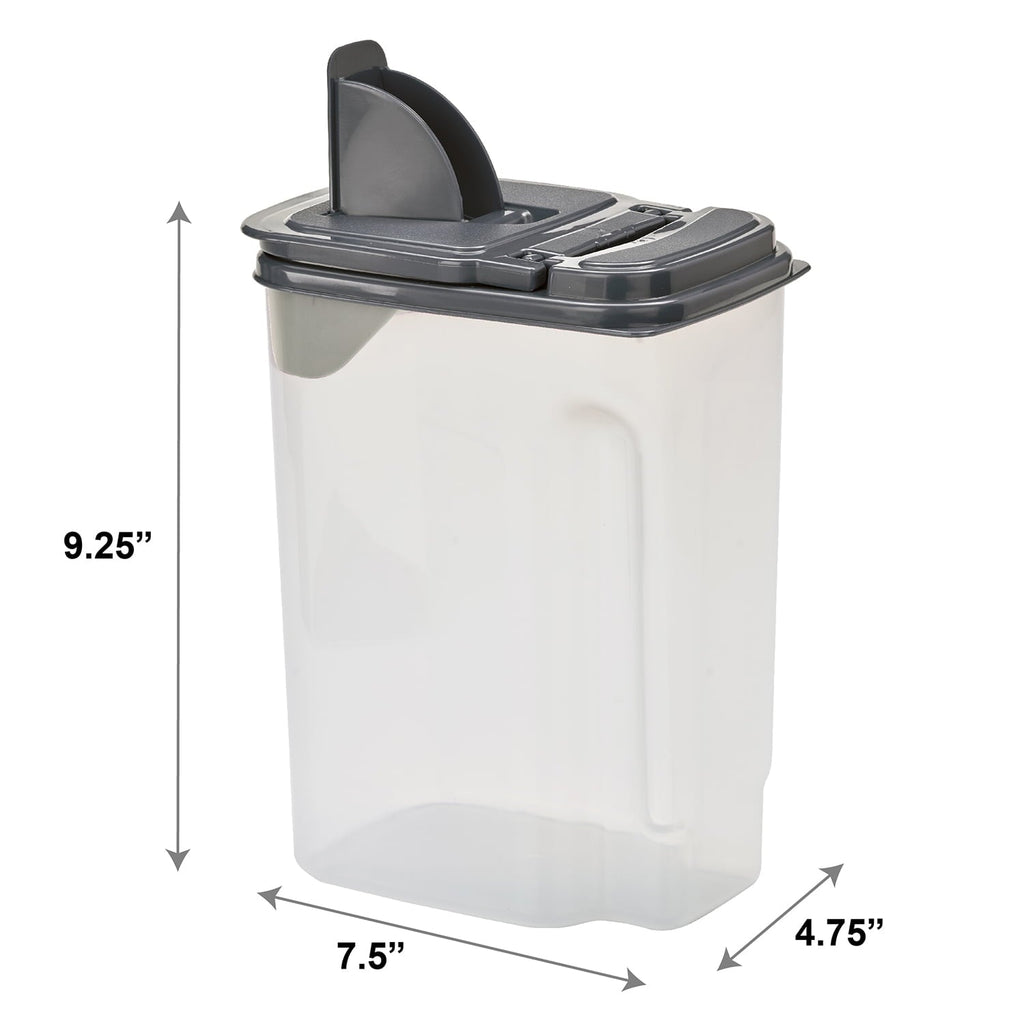 Whimsical Doughnut 3.5 QT Plastic Food Dispenser, Clear with Gray Lid (1 Each) 7.5" L x 3.75" W x 9.25" H, Designed to Help wi... - Playful Star & Heart Shaped Geometric NeeDoh - Default Title