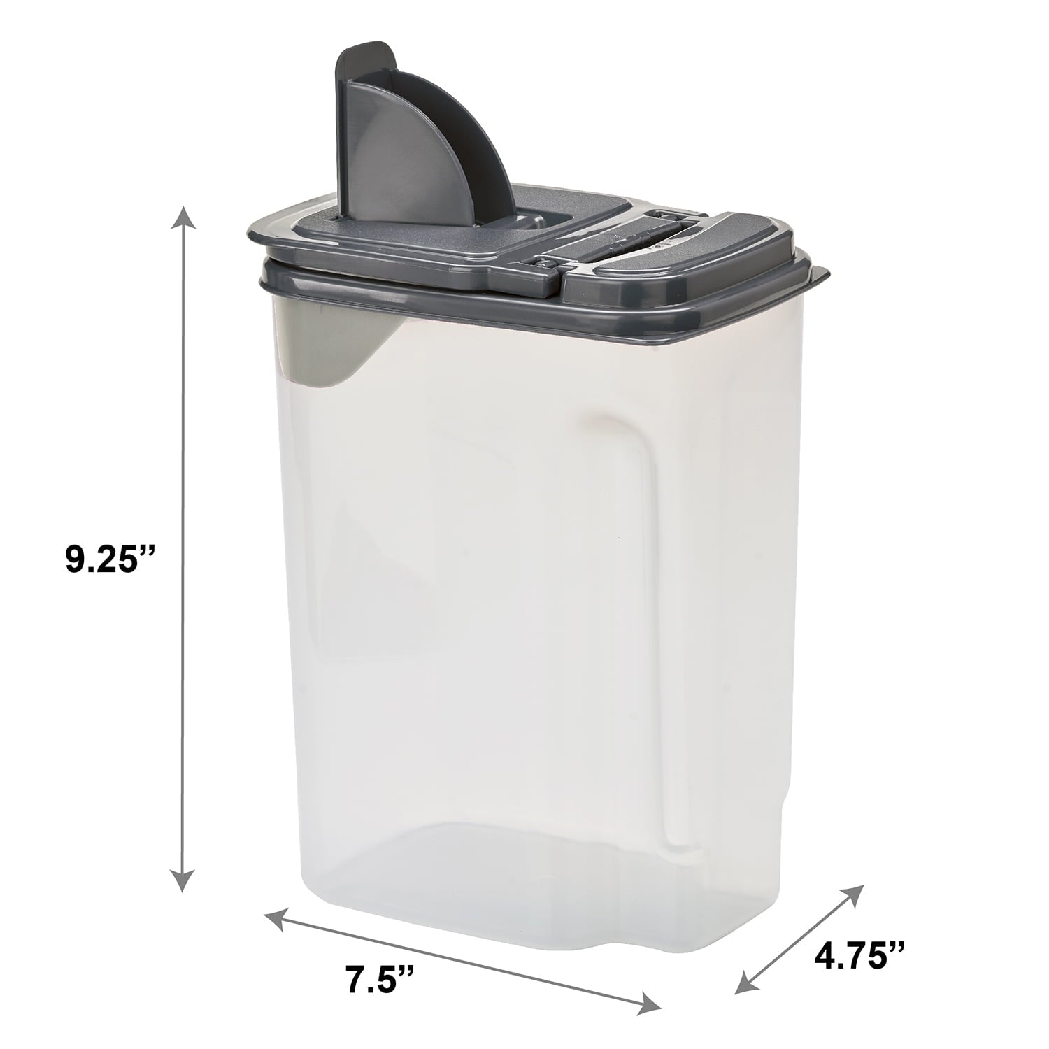Whimsical Doughnut 3.5 QT Plastic Food Dispenser, Clear with Gray Lid (1 Each) 7.5" L x 3.75" W x 9.25" H, Designed to Help wi... - Playful Star & Heart Shaped Geometric NeeDoh - Default Title