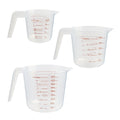 Innovative 3-Piece Tapered Spout Nesting Plastic Measuring Cups Set, Clear - Multi-Functional Manual Food Chopper & Slicer - Default Title