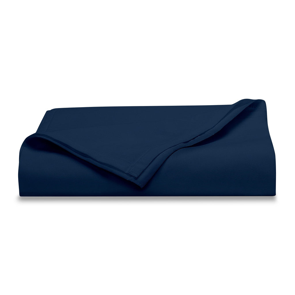 Cooling Sateen 300 Thread Count Easy Care Blue Cove Cotton Blend Percale Flat Bed Sheet, King - Breathable Egyptian Cotton Flat & Fitted Sheets - Default Title