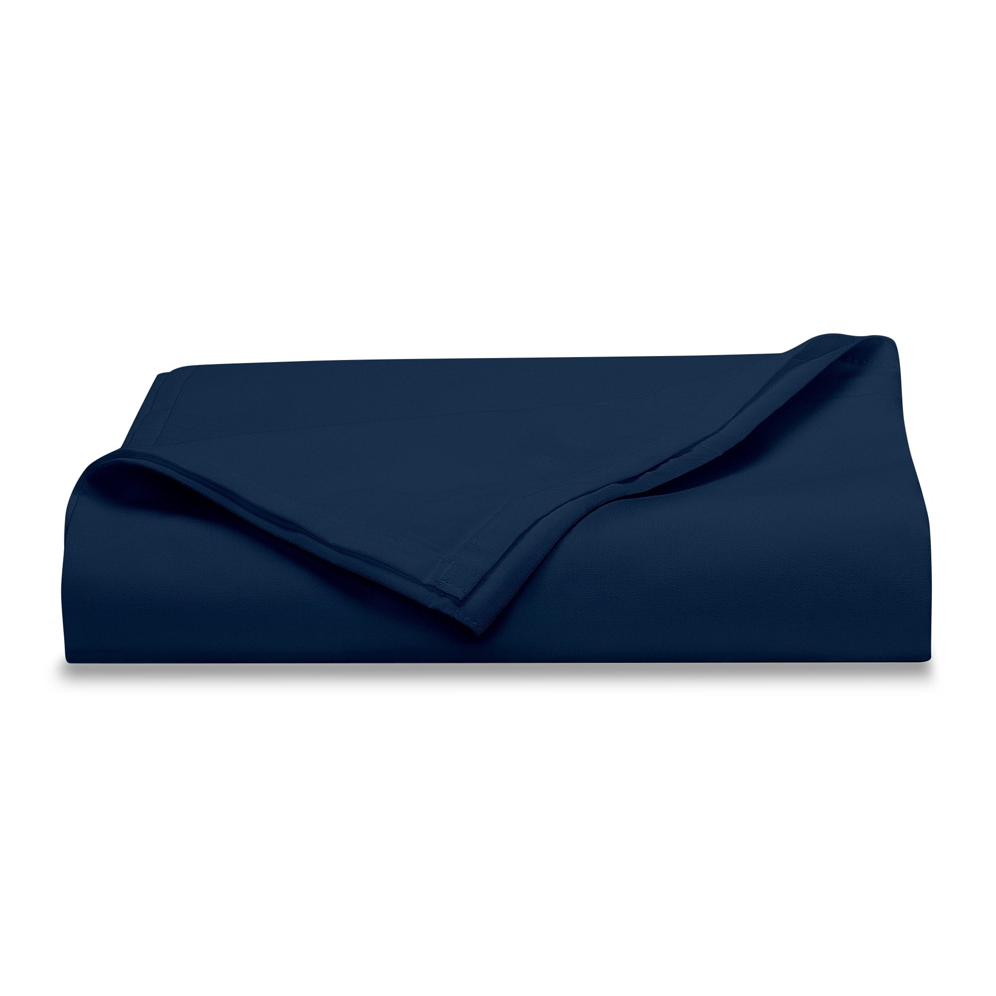 Cooling Sateen 300 Thread Count Easy Care Blue Cove Cotton Blend Percale Flat Bed Sheet, King - Breathable Egyptian Cotton Flat & Fitted Sheets - Default Title