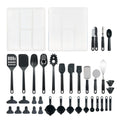 Seamless One-Piece 36 Piece Kitchen Gadget Set with Kitchen Cooking Utensils, and Drawer Organizer, Black - Ergonomic Kitchen Tongs and Cooking Spoon Utensil - Default Title