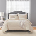 Heavyweight Warmth 5-Piece Papyrus Beige Waffle Comforter Set, Full/Queen - All-Season Down Alternative Comforter Insert - Default Title