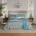 Heavyweight Warmth Full/Queen Comforter Set, All-Season, 5-Piece, Teal Jacquard Medallion - All-Season Down Alternative Comforter Insert - Default Title