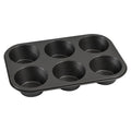 Multi-Functional 6 Cup Jumbo Muffin Pan, Non-Stick Bakeware,3.4 inch Diameter Cups,Gray,Carbon Steel - Kitchen Gadget Tool for Quick Food Prep - Default Title