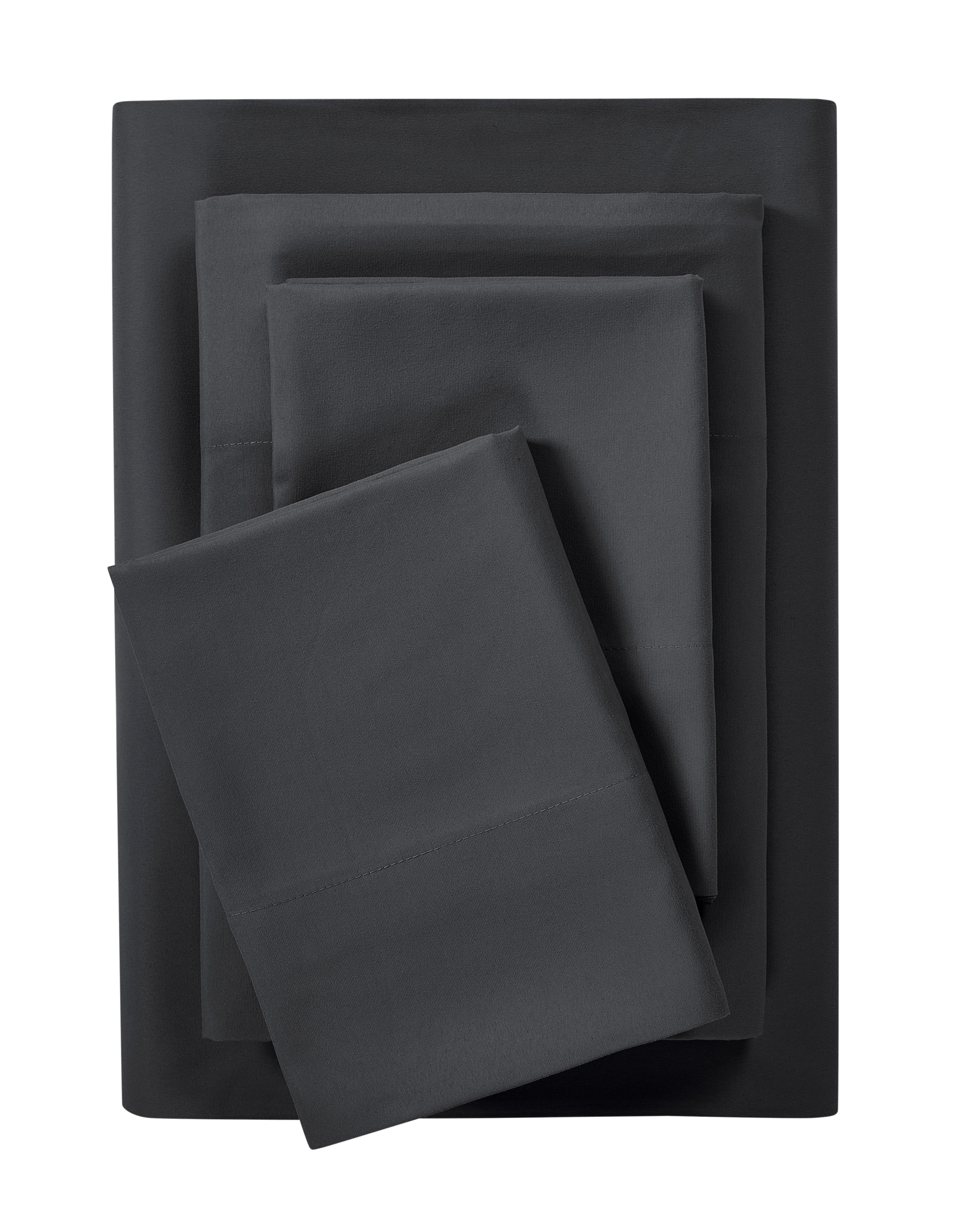 Breathable Luxury Microfiber Bed Sheet Set, Queen, Rich Black, 4 Piece - Luxury Bed Sheet Set with Deep Pockets - Default Title