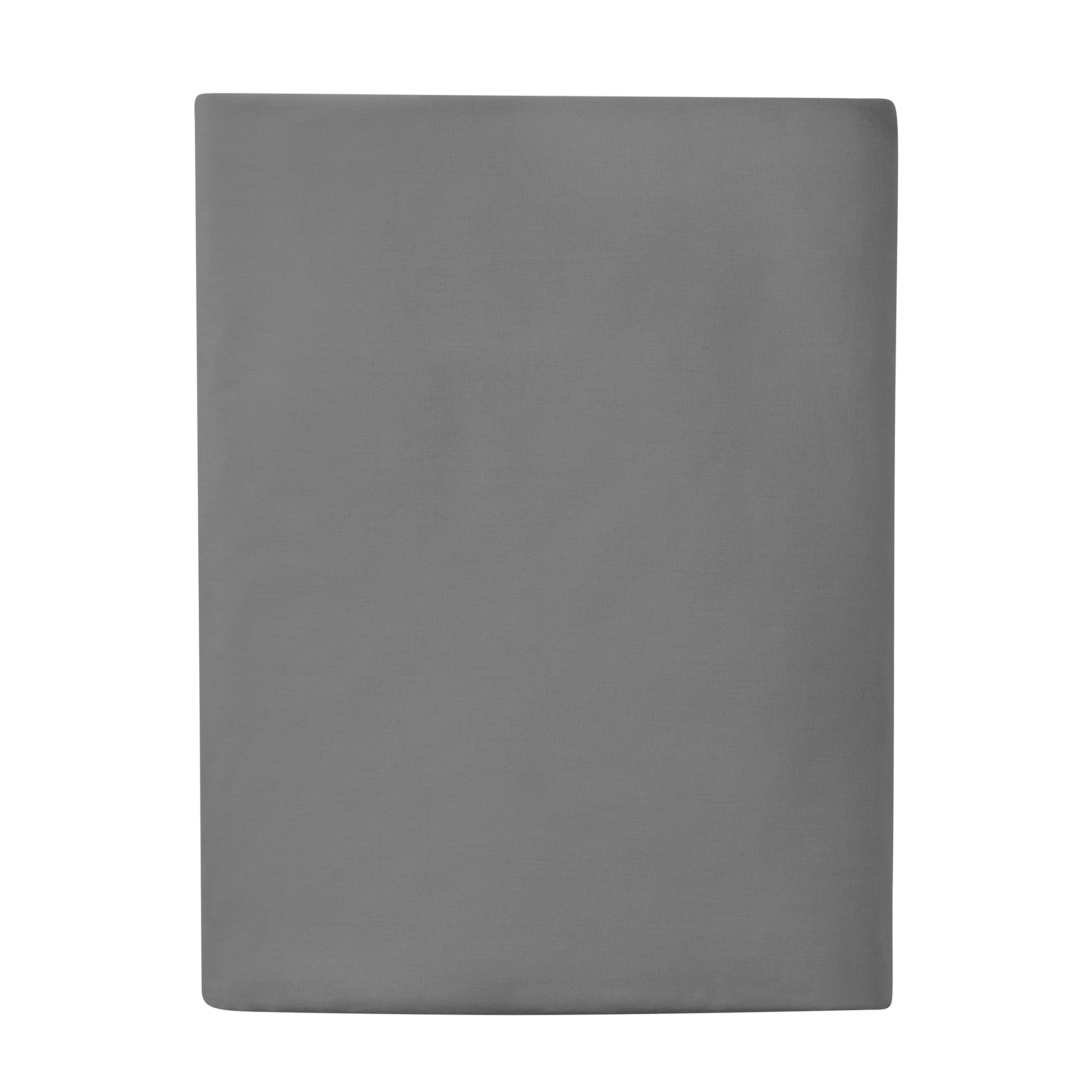 Wrinkle-Resistant Easy Care 300 Thread Count Solid Soothing-Gray CVC Cotton Blend Fitted Sheet, King (Adult) - Premium Ultra-Soft Pillowcase Pair for Sleeping - Default Title