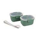 Whimsical Doughnut Food Storage Snack Container, Plastic, Rectangle, Green, 19oz Capacity, Best Used for On-the-Go Snacks and Small Port... - Playful Star & Heart Shaped Geometric NeeDoh - Default Title