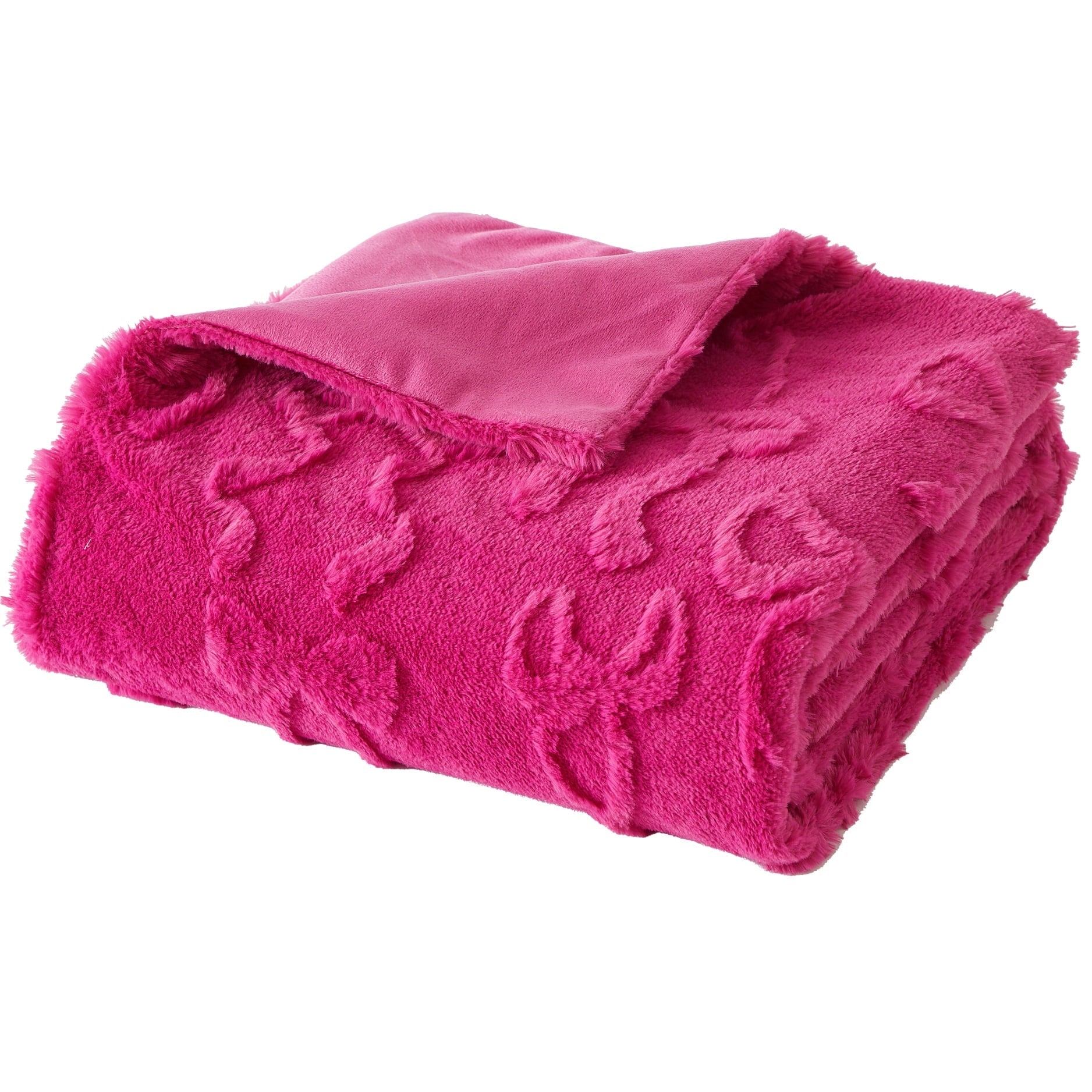 Super Soft Flannel Gen Z 50" x 60"Carved Bow Faux Fur Throw - Lightweight Plush Warm Blanket for All Seasons - Default Title