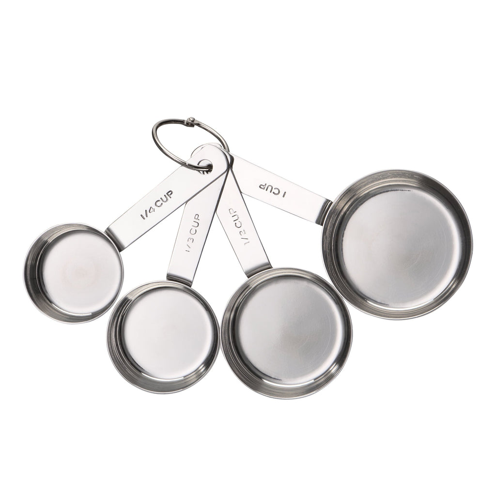 Multi-Functional Kitchen Stainless Steel 4-Piece Nesting Measuring Cups - Multi-Functional Manual Food Chopper & Slicer - Default Title