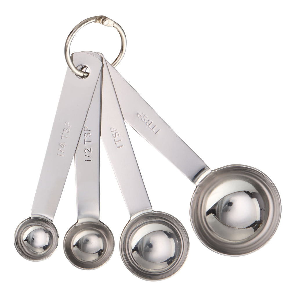 Innovative Kitchen Stainless Steel 4-Piece Nesting Measuring Spoons Set, Stainless Steel Finish - Multi-Functional Manual Food Chopper & Slicer - Default Title