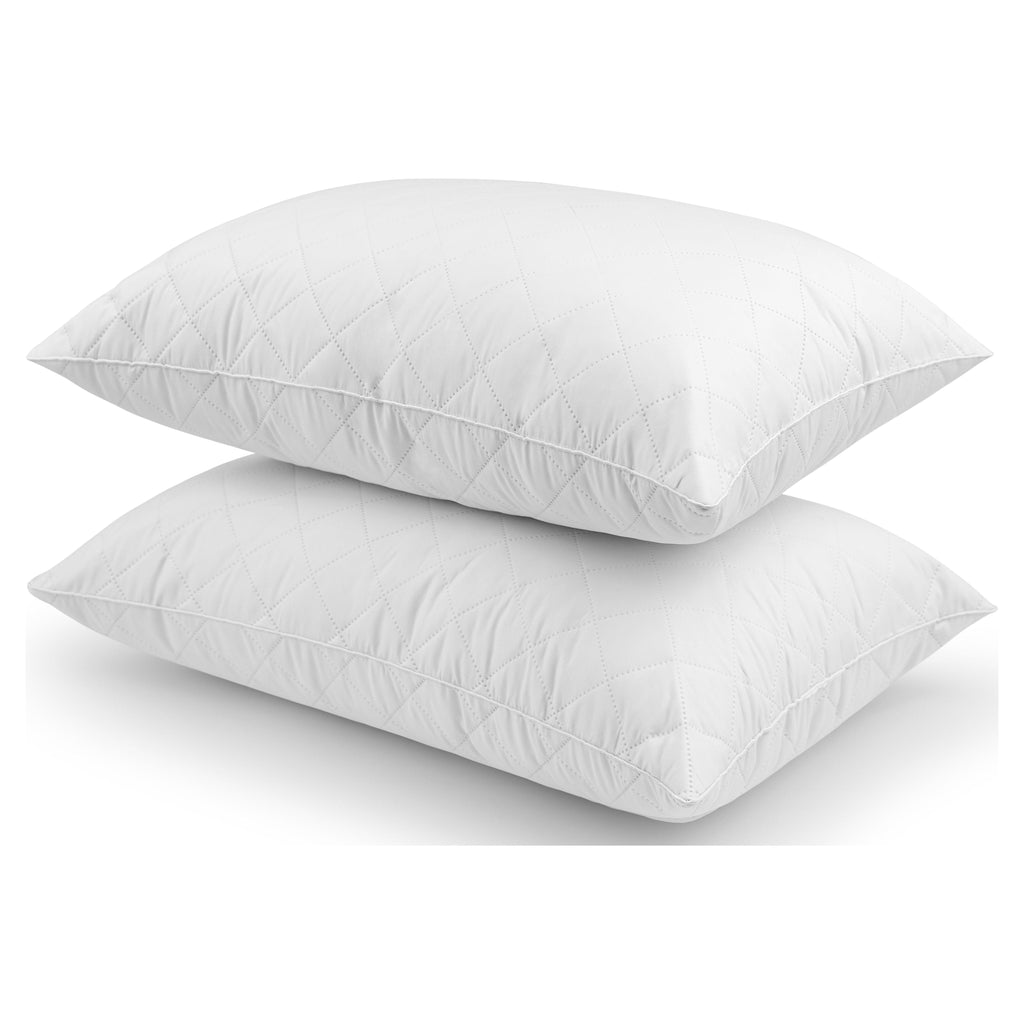 Decorative Plump Memory Foam Cluster Bed Pillow, Standard/Queen, 2 Pack - Ergonomic Memory Foam Pillow for Neck Pain Support - Default Title