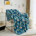 Decorative Knitted Cozy Fleece Throw Blanket Delightful Floral 50" x 60", All Ages - Cozy Fleece Throw Blanket for Couch & Bed - Default Title