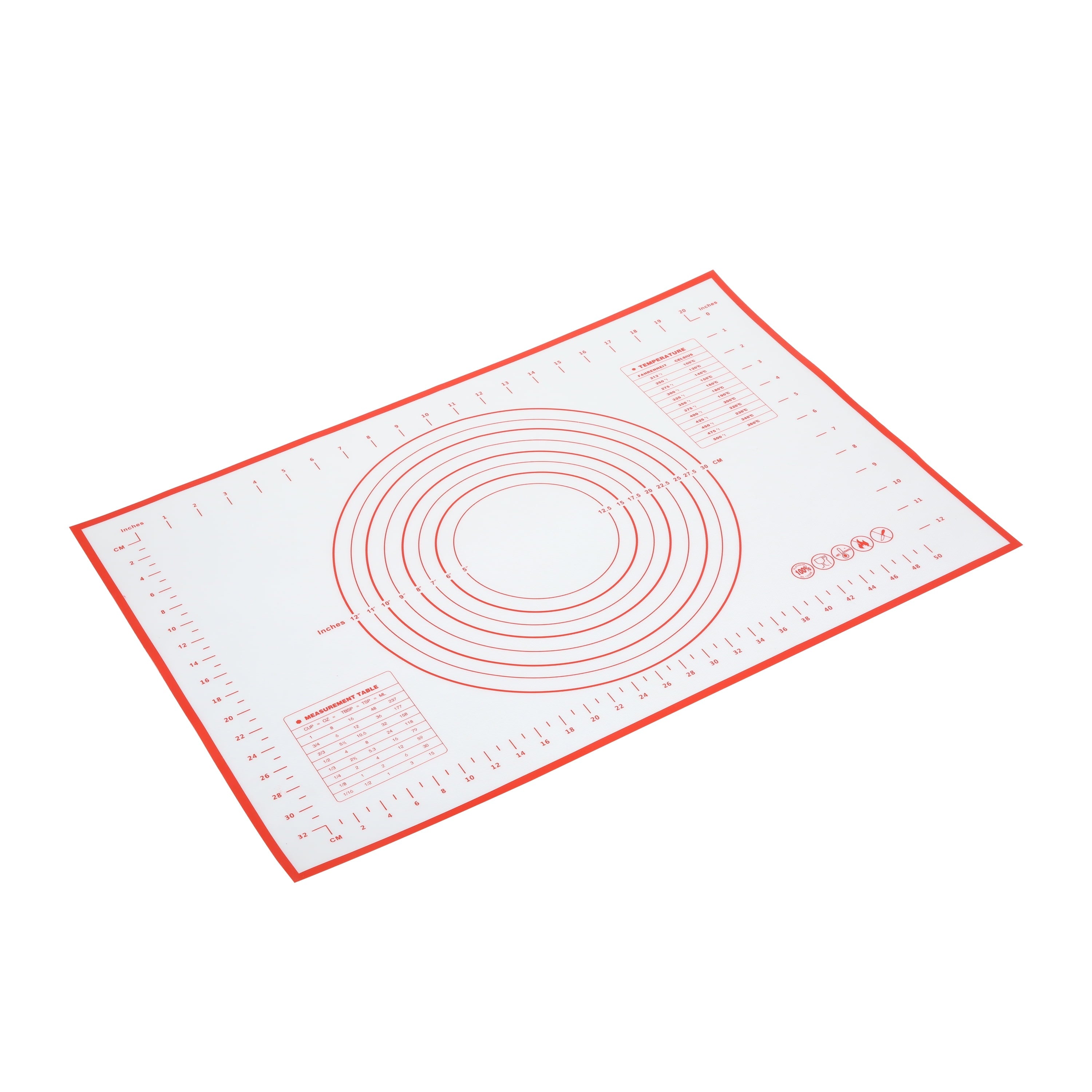 Innovative Reusable Silicone 24"x 18" Pastry Mat with Measurements - Multi-Functional Manual Food Chopper & Slicer - Default Title