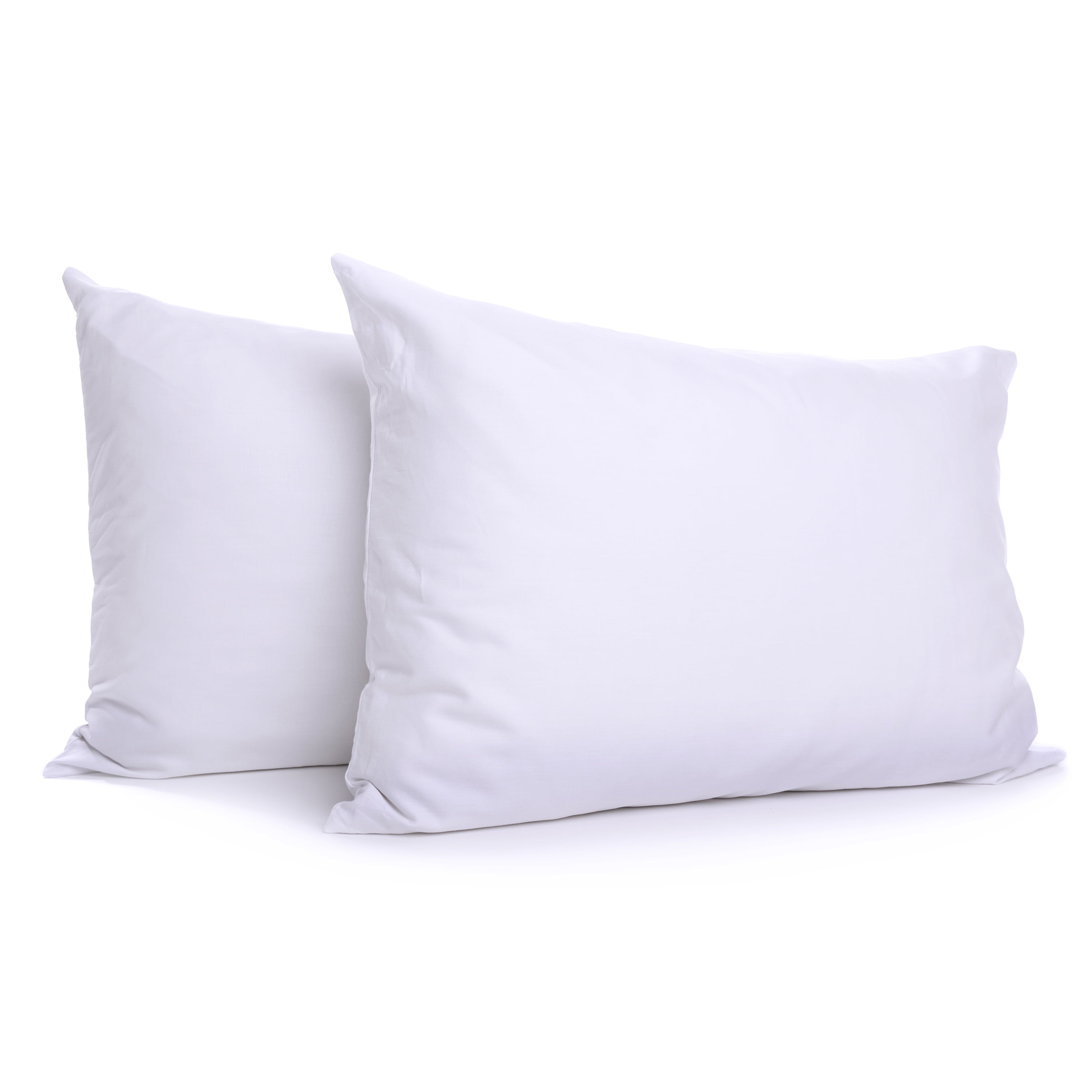Ergonomic Memory Foam 2-Pack Down Alternative White Bed Pillows, Standard - Hotel Quality Plush Sleeping Pillows - Default Title