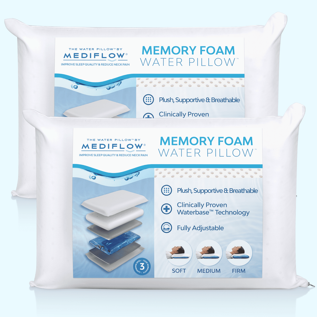 Hotel Collection Memory Foam Water Pillow - Adjustable Pillow for Neck Pain Relief, Pillow for Side, Back, and Stomach Sleepers, The O... - Ergonomic Memory Foam Pillow for Neck Pain Support - Default Title