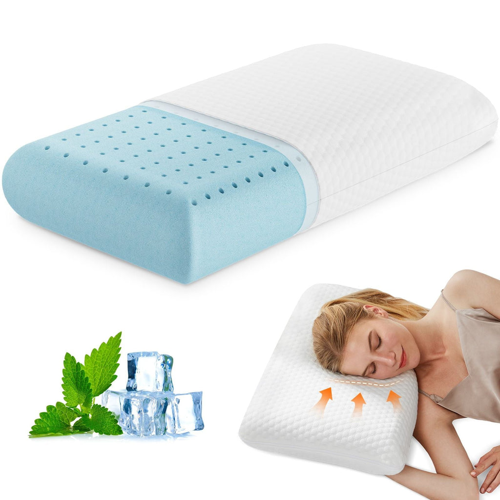 Ergonomic Memory Foam Memory Foam Pillow, Standard Size Pillows for Sleeping, Bed Pillow Soft and Comfortable, 1 Pack - Hotel Quality Plush Sleeping Pillows - Default Title