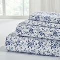 Breathable Luxury 3-Piece Brittany Printed Cotton Flannel Adult Bed Sheet Set, Twin - Luxury Bed Sheet Set with Deep Pockets - Default Title