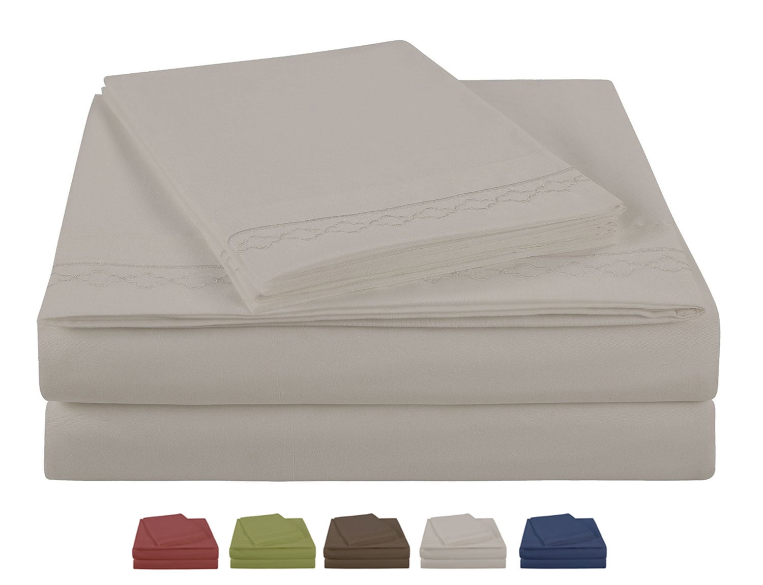 Wrinkle-Resistant Luxury Silver Gray Microfiber bed Sheet Sets, 4-pieces, Twin size - Premium Ultra-Soft Pillowcase Pair for Sleeping - Default Title