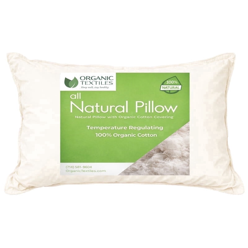 Orthopedic Support 100% Organic Cotton Pillow with Organic Cotton Cover - GOTS CERTIFIED - Adjustable Loft, Head Neck Pain Relief, Back ... - Hotel Quality Plush Sleeping Pillows - Default Title