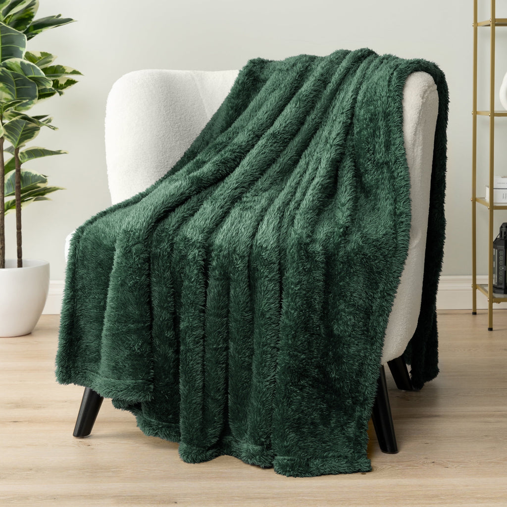 Super Soft Flannel Sherpa Throw Blanket For Couch Sofa, Emerald Green Fluffy Warm Plush Blanket for Bed, Cozy Super Soft Lightweight Thr... - Cozy Fleece Throw Blanket for Couch & Bed - Default Title
