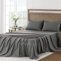 Breathable Luxury 4 Piece Bed Sheet Set, Queen Size Upgraded Cooling Deep Pocket Comfy Breathable Hotel Luxury Bedding, Extra Soft Wrin... - Cooling Hotel Quality Bedding Sheets and Pillowcases - Default Title