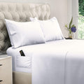 Ultra-Soft Set, Soft Microfiber 4 Piece Hotel Luxury Bed s with Deep Pockets, Embroidered Pillow Cases, Side Storage Pocket Fitt... - Luxury Bed Sheet Set with Deep Pockets - Default Title
