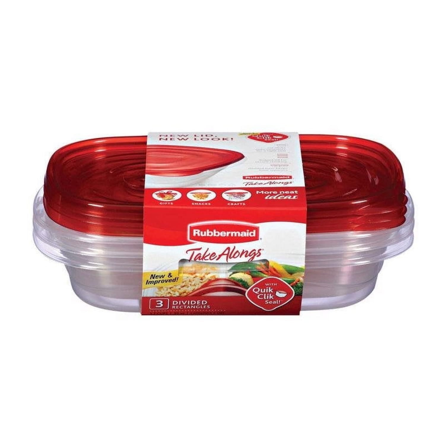 Playful Geometric alongs Divided Rectangular Food Storage Containers, 3.7 Cup, 3-Pack - Playful Star & Heart Shaped Geometric NeeDoh - Default Title