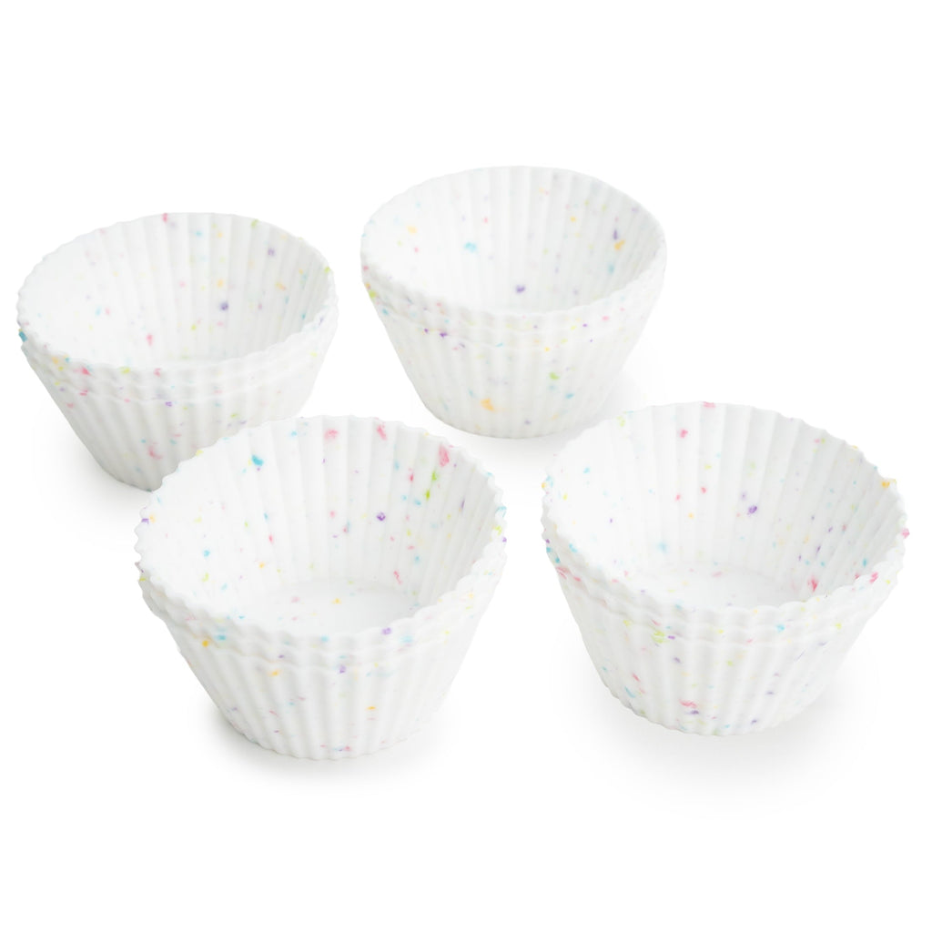 Multi-Functional Reusable Non-Stick Silicone Baking Cups (12 Pack) - Standard Size - Confetti - Innovative Kitchen Helper for Modern Cooking - Default Title