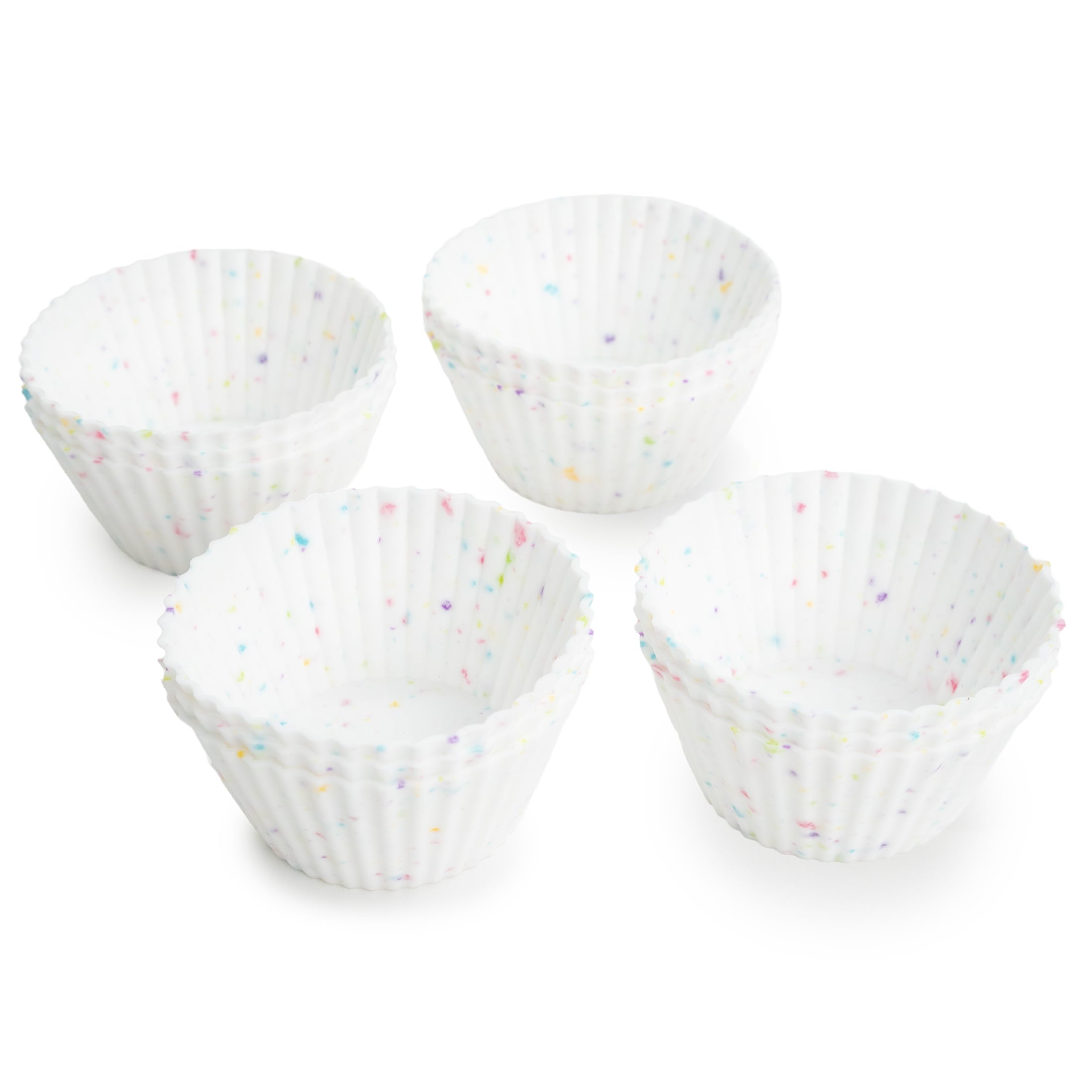Multi-Functional Reusable Non-Stick Silicone Baking Cups (12 Pack) - Standard Size - Confetti - Innovative Kitchen Helper for Modern Cooking - Default Title
