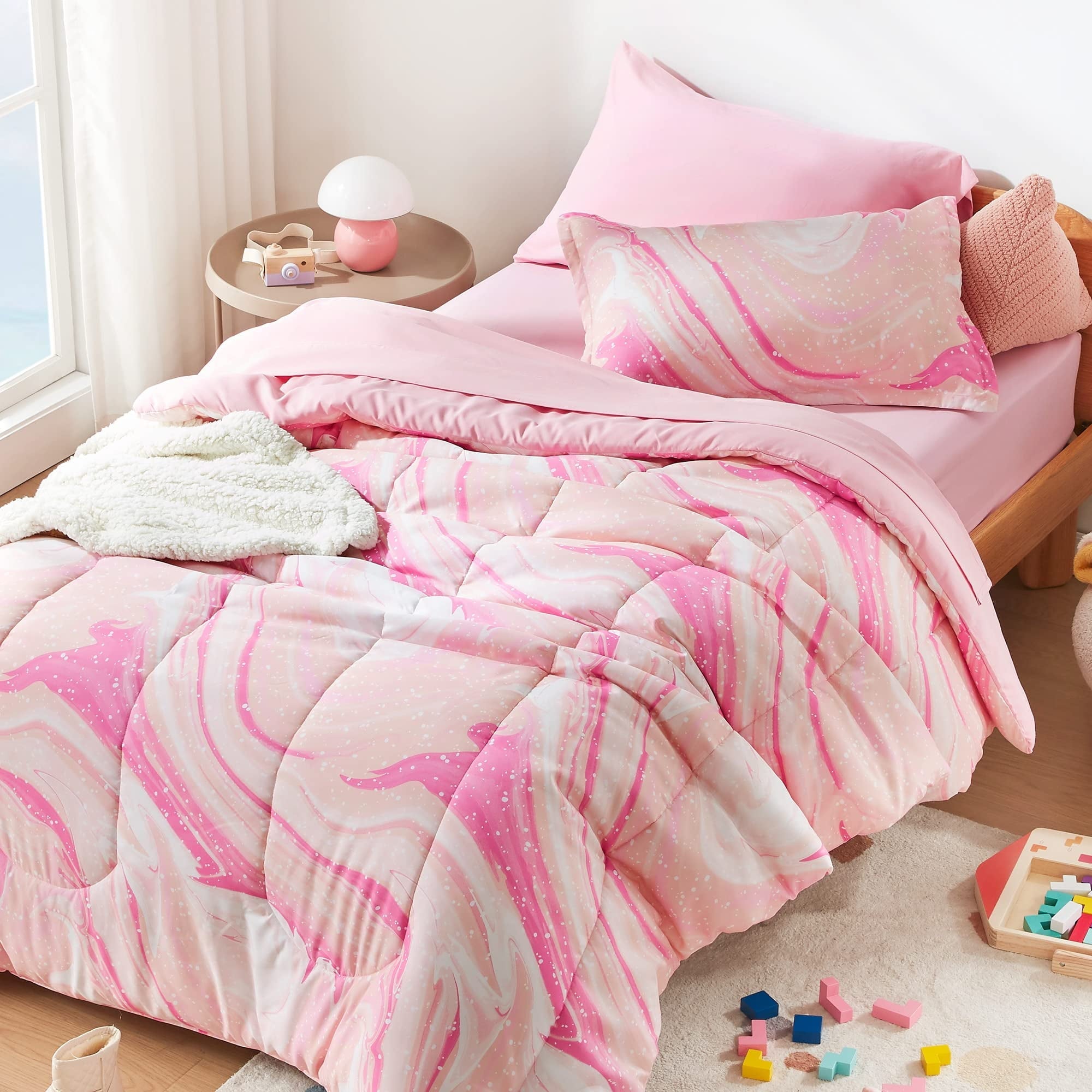 Luxurious Quilted Kids Twin Bedding Comforter Set - 5 Pieces Super Cute & Soft Bedding Sets & Collections with Comforter, Sheet, Pillow... - Cloud-Like Soft Lightweight Bed Comforter - Default Title
