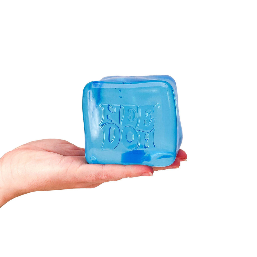 Crystal Clear NeeDoh Nice Berg | Reserve Oak Hollow - Translucent Jelly Cool Cube Sensory Toy Detail