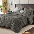 All-Season Queen Comforter Set, 7 Pieces Bedding Sets for All Season, Bed in a Bag with Pleated Comforter - Flat Sheet & Fitted ... - Hypoallergenic Ultra-Fluffy Quilt for Winter - Default Title