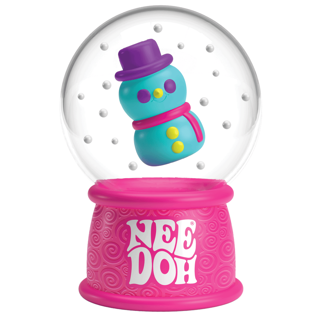 Translucent Jelly NeeDoh Squish N Flow Snow Globe | Signature Moonlit Lane - Translucent Jelly Cool Cube Sensory Toy Detail