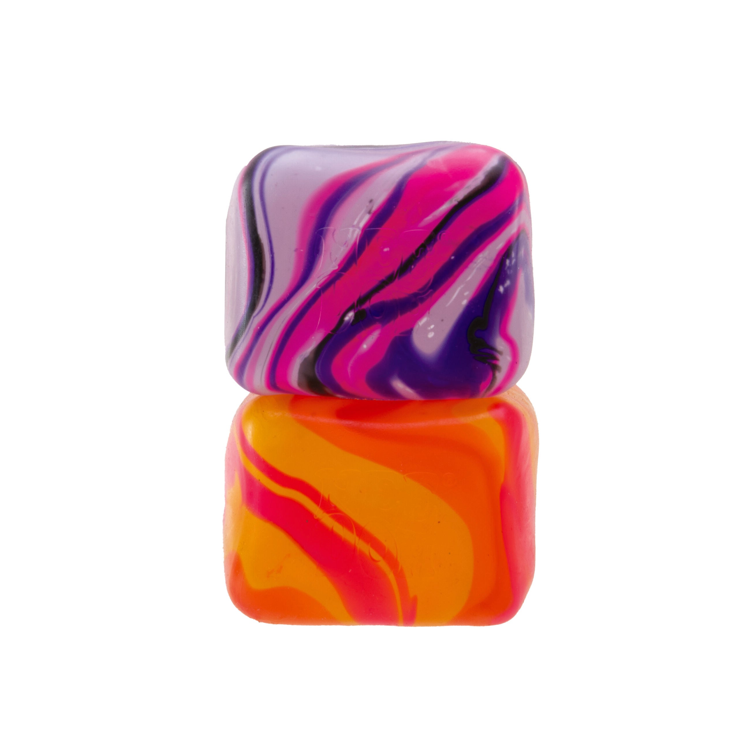 Crystal Clear NeeDoh Nice Cube Swirl | Select Golden Pond - 3-Piece Assorted Nice Cubes Pack for Fidgeting Detail