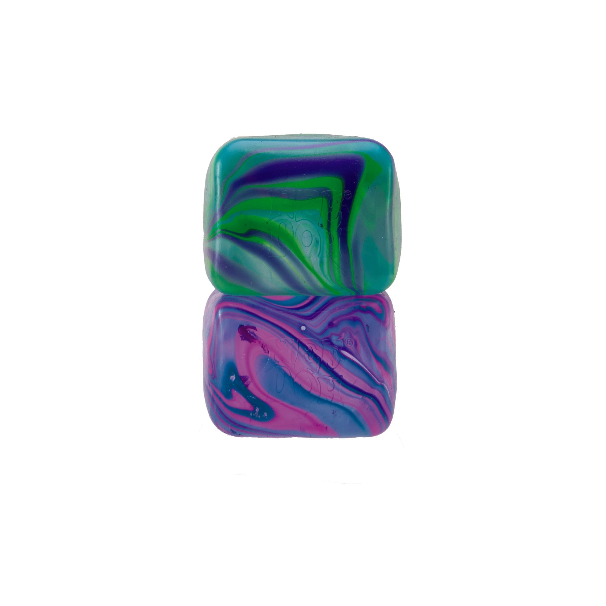 Crystal Clear NeeDoh Nice Cube Swirl | Select Golden Pond - 3-Piece Assorted Nice Cubes Pack for Fidgeting Detail