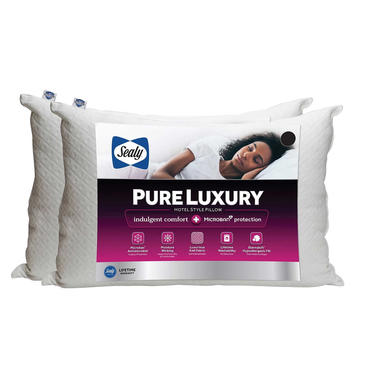 Orthopedic Support Pure Luxury Queen Eternaloft Bed Pillows - Hypoallergenic, Machine Washable (2 Count) - Orthopedic Shredded Foam Bed Pillow Set - Default Title