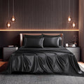 Wrinkle-Resistant Set, Queen, Silky Bed s, 4 Pieces,Black - Luxury Bed Sheet Set with Deep Pockets - Default Title