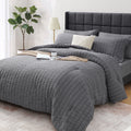 Fluffy Down Alternative 7 Piece Queen Comforter Set, Bed in a Bag with Sheets, Pillowcases & Shams, All Season Soft Bedding, Cozy and Lightwe... - Luxurious Quilted Duvet Cover Set - Default Title
