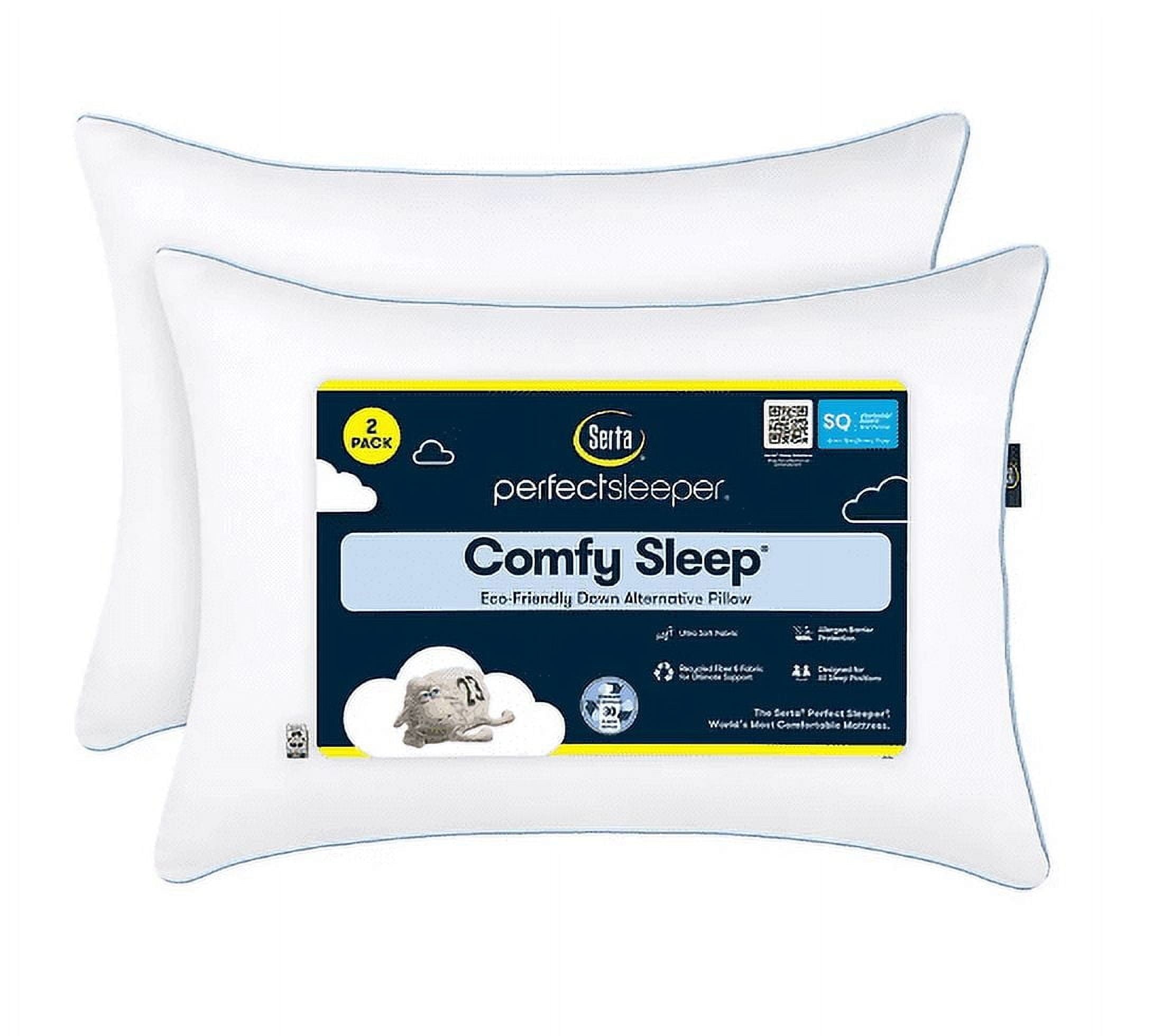 Decorative Plump Queen Microfiber Polyester Bed Pillows Hypoallergenic (2 Count) - Orthopedic Shredded Foam Bed Pillow Set - Default Title