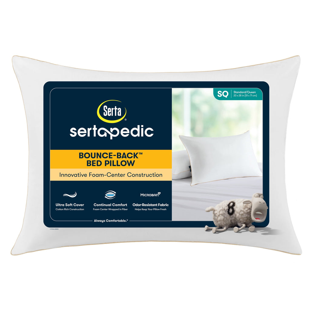 Fluffy Shredded pedic Bounce Back Standard/Queen Bed Pillow, Hypoallergenic Fill - Orthopedic Shredded Foam Bed Pillow Set - Default Title