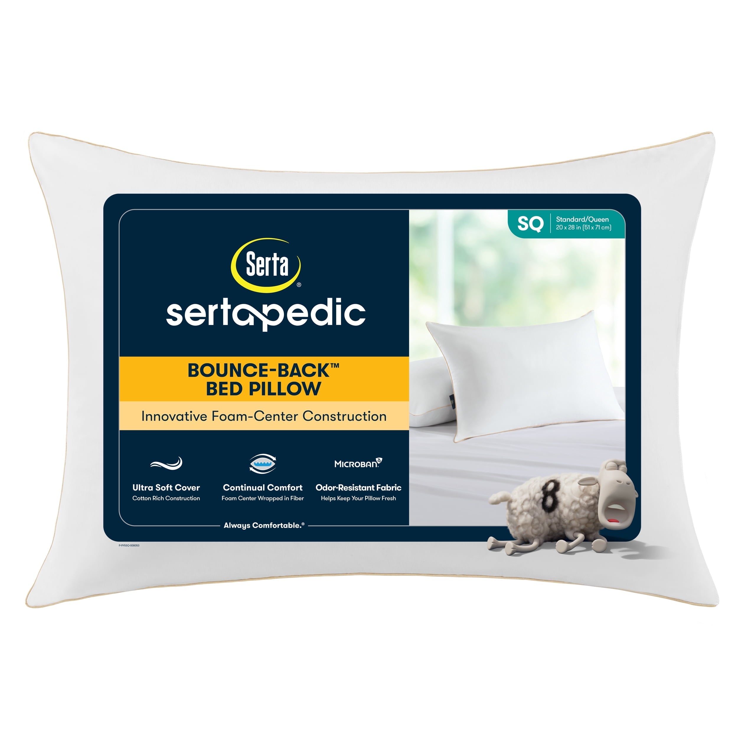 Fluffy Shredded pedic Bounce Back Standard/Queen Bed Pillow, Hypoallergenic Fill - Orthopedic Shredded Foam Bed Pillow Set - Default Title