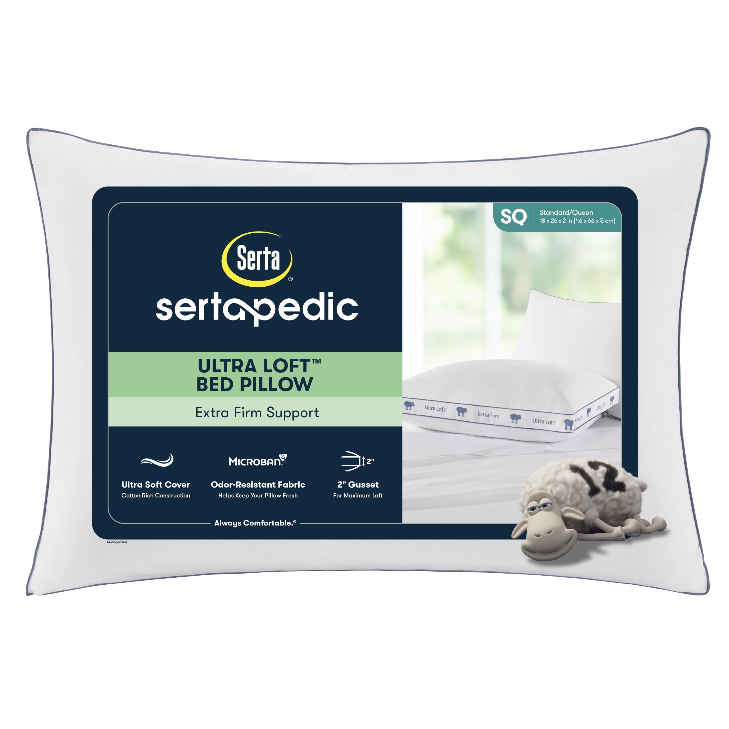 Orthopedic Support Ultra Loft Standard/Queen Bed Pillow, Extra Firm Support - Orthopedic Shredded Foam Bed Pillow Set - Default Title
