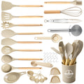 Professional Grade Silicone Cooking Utensils Set, Heat Resistant Kitchen Tools, 36 PCS Non-Stick Silicone Cooking Kitchen Utensils, Khaki - Professional Kitchen Tool for Culinary Enthusiasts - Default Title