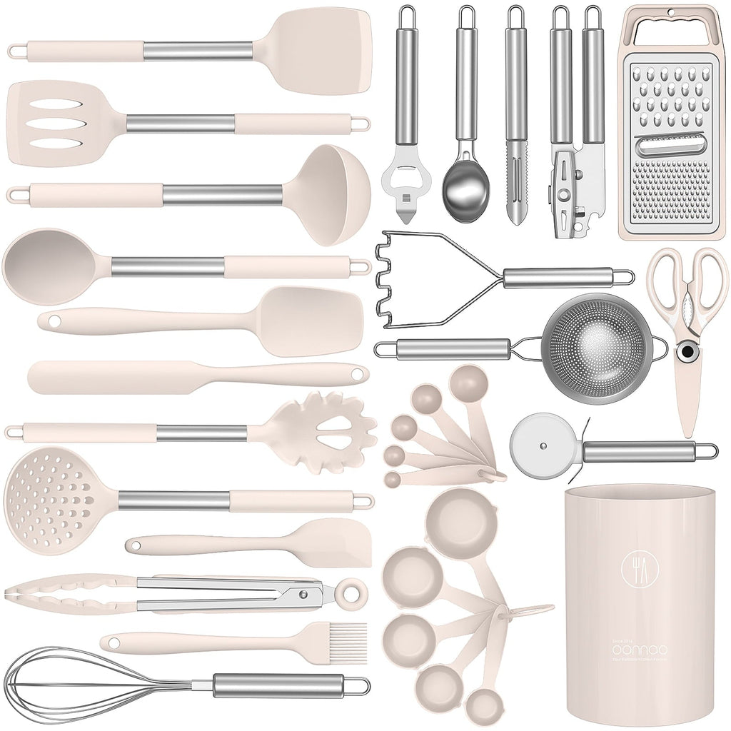 Ergonomic Cooking Silicone Cooking Utensils Set - Heat Resistant Silicone Kitchen Utensils for Cooking, Kitchen Utensil Spatula Set,BPA... - Heat-Resistant Silicone Cooking Spatula Turner - Default Title