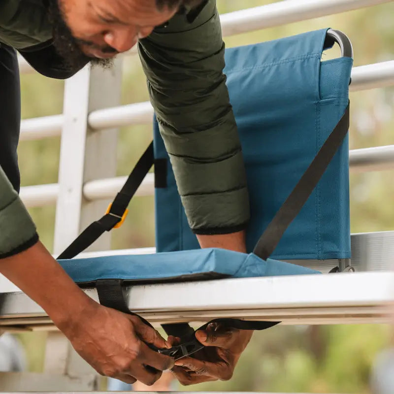 Secure-Hook BleacherBack - Choice 696 - Ergonomic Portable Stadium Seat for Sports Events Detail
